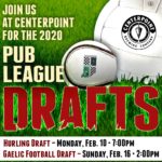2020 Hurling Pub League Draft Night