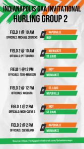 2025 Indy Invitational Hurling Group 2 Schedule