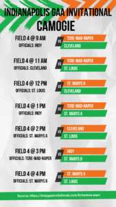 Indy Invitational 2025 Camogie Schedule