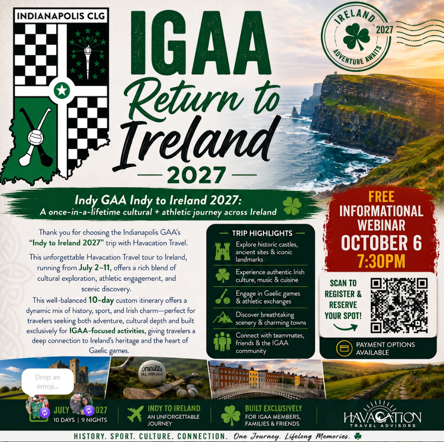 Indy GAA to Ireland 2027 Information Webinar